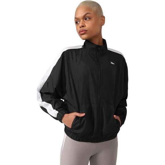 Reebok Women’s small training Jacket windbreaker, logo Te Linear running jacket - Picture 1 of 8